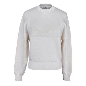 Hermes Sweater Ex-Libris Winter White Cashmere and Silk  34/4
